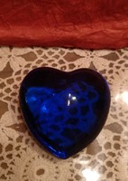 Szív üveg kék, Contento  márkás, dekorációs kellék is, ajánljon!