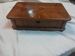 Old inlaid wooden box, gift box