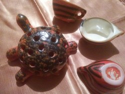 Tófej kerámiák teknős és kávés csészék