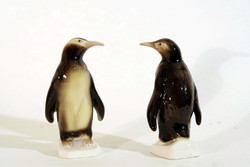 Royal Dux Pingvinpár 15cm Hibátlanok 1918-1945. Porcelán Pingvin