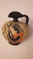 Original Greek ceramic pitcher with bowl