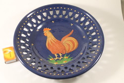 Rooster glazed ceramic wall plate 320