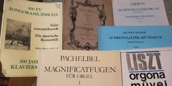 Kották, gyakorlatok, orogonára, zongorára - Bach (Goldberg 1938.), Liszt, Zalánfy, Czerny, Pachelbel
