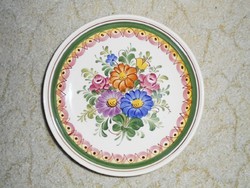 Austrian ceramic plate - wechsler Tyrolean ceramics austria - hand painted, floral pattern