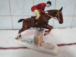 Katzhütte zsoké, lovas porcelán szobor hibátlan állapotban