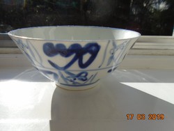 Jingdezhen cobalt blue hand painted with stylized patterns Chinese bowl