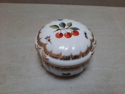 Herend fr patterned porcelain bonbonier with jubilee seal