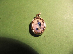 14 carat (585) antique miniature Mary pendant with puttos in a frame 1.27 grams