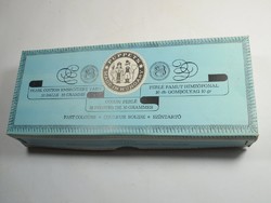 Retro régi Perlé pamut hímzőfonal papír doboz 9 eredeti fonal- Pamutfonóipari Vállalat Nagyatád