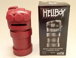 Új Hellboy Right Hand of Doom Ceramic Bank jobb kéz formájú design persely dísz dísztárgy ajándék