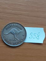 Australia 1/2 half penny 1948 (m) - melbourne, bronze, george vi 358