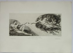 Régi rézkarc cca 1890-1900.Itáliai művészeti témájú, jelzett, lapméret 37 x 27 cm.