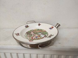 Antique children's plate food warmer kitchen tool warming pot 314 6235