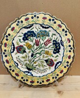 Zsolnay antik cakkos szélű perzsa tányér 1880 körül