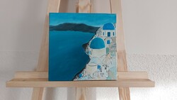 (K) small Mediterranean painting 24x24 cm