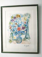 Marc Chagall (után) - Csokor az Eiffel-toronynál.