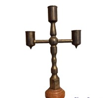 Antique bronze candle holder, candle holder, 24 cm.