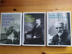 Róza Jókai Feszty Árpádné, Baron Ferenc Nopcsa, Gyula Count Andrássy, 3 almost new biographical books