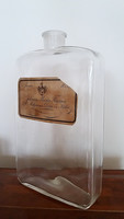 Antik kölnis nagy üveg Johann Maria Farina parfümös nagy palack 1900 körül 22 x13 cm