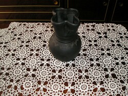 Karcagi ceramics - black matte vase, 25 cm