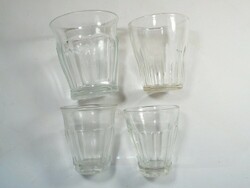 Retro 4 marked coffee coffee glass cups outside. Out of manufacturer. Sizes-st salgotarjan, durit, st msz