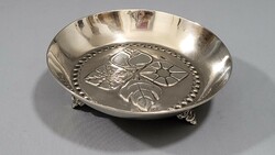 Silver bowl, holder