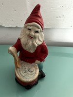 Old ceramic Santa Claus dwarf Christmas tree ornament Christmas decoration