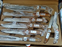 Új HOFFBURG 24 darabos evőeszköz, konyhai késkészlet rozsdamentes acél készlet kofferben