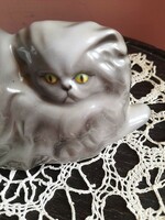 Perzsa-macska-Hollóházi Porcelán/