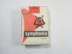 Retro old red symphonia cigarettes unopened, Debrecen tobacco factory smoke filter 20 pcs approx. 1970