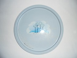 Retro festett fém lemez tálca - 1960-1980-as évek