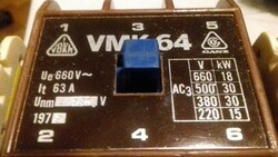 Retro electrical installation: ganz vbmk/vmk 64 switch-marked 1978, socialist design, collector's item