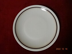 Alföldi porcelain small plate with a brown stripe, diameter 19.5 cm. He has! Jokai.