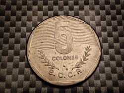 Costa Rica 5 colón, 1985