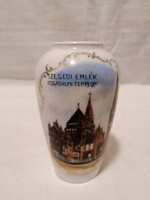 Zsolnay  porcelán váza Szegedi emlék fogadalmi templom