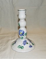 Herend majolica candle holder with violet pattern
