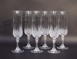 Cristal d'arques longchamp set of 6 crystal champagne glasses