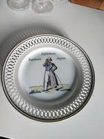 Royal copenhagen bing and grondahl The Englishman Az angol, porcelán tányér áttört széllel