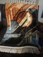 Mid century wall protector/carpet with an abstract pattern