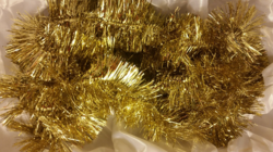 Old gold colored boa, garland, Christmas decoration, size 270 cm