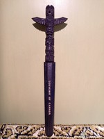 Levélbontó kés totemoszlop kanadai emlék 25 cm