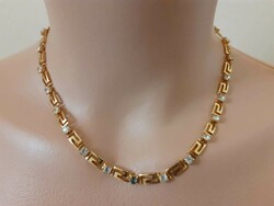 Nagyon szép arany színű, görög mintás, alkalmi Avon nyakék (nyaklánc)