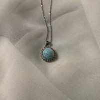 Larimar silver 925, women's pendant