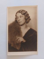Régi képeslap női fotó levelezőlap Residenz Atelier Wien 1930 körül