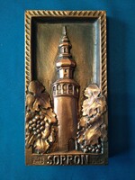 Fire tower sopron copper/bronze wall decoration