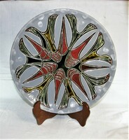 Retro nagyméretű Cseh kerámia tál - Aztalközép - 32,5 cm Retro nagyméretű Cseh kerámia tál - Aztalközép - 32,5 cm
