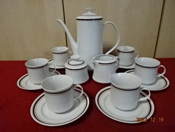 Alföldi porcelain tea set, for six, 15 pieces. He has! Jokai.