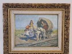 Antique painting - picture of life - from heritage