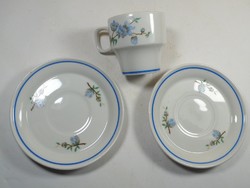 Retro marked Hólloháza porcelain coffee set - Hólloháza Hungary 1931- 2 small plates 1 cup