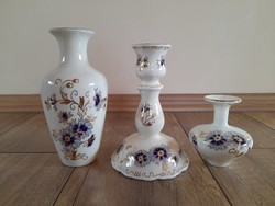 Zsolnay Búzavirág mintás porcelánok
